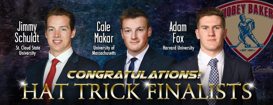 Cale Makar of UMass, Harvard's Adam Fox make Hobey Baker final three